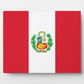 Peru Flag Plaque Fotoplaat (Voorkant)