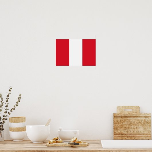 Peru Flag Poster (Keuken)