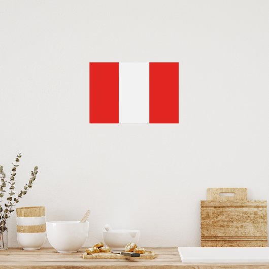 Peru Flag Poster (Keuken)