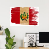 Peru Flag Posters (Thuiskantoor)