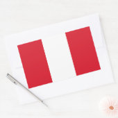 Peru Flag Rechthoekige Sticker (Envelop)