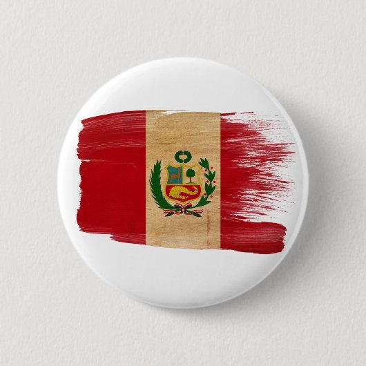 Peru Flag Ronde Button 5,7 Cm (Voorkant)