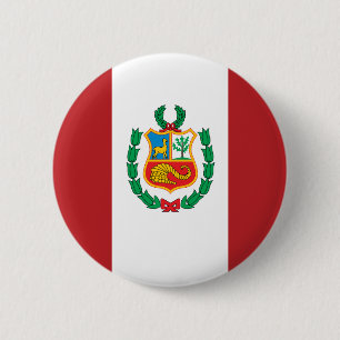 Peru Flag Ronde Button 5,7 Cm