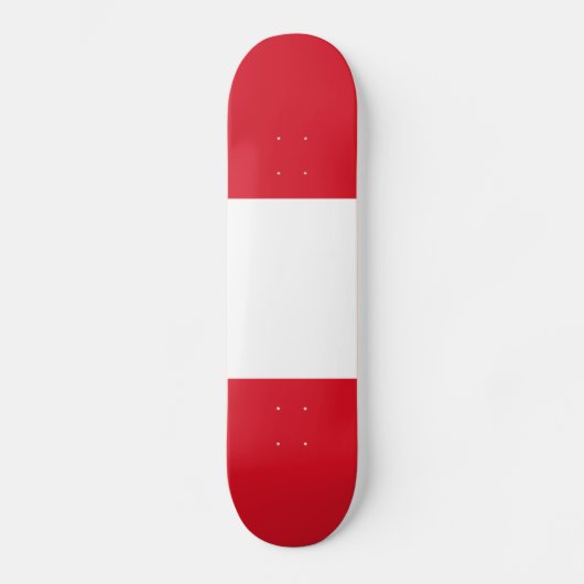 Peru Flag Skateboard (Voorkant)