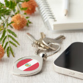 Peru Flag Sleutelhanger (Zijkant)