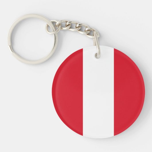 Peru Flag Sleutelhanger (Voorkant)