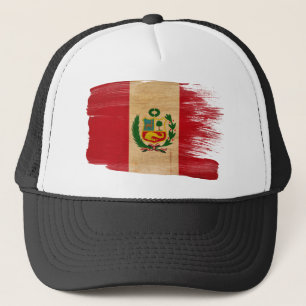 Peru Flag Trucker Hat Pet