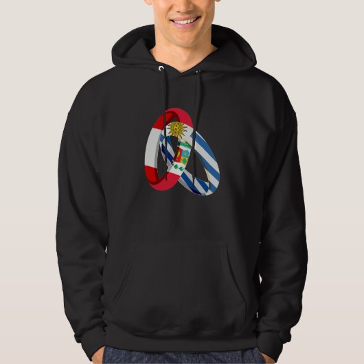 Peru Flag Uruguay Grown Ring Marriage Wedding Hoodie (Voorkant)