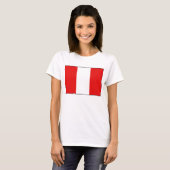 Peru Flag x Map T-Shirt (Voorkant volledig)