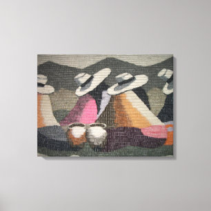 Peru Gossip Girls Wall Canvas Afdruk