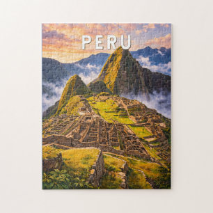 Peru Illustratie Reis Kunst Vintage Legpuzzel