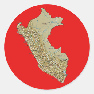 Peru Kaart Sticker