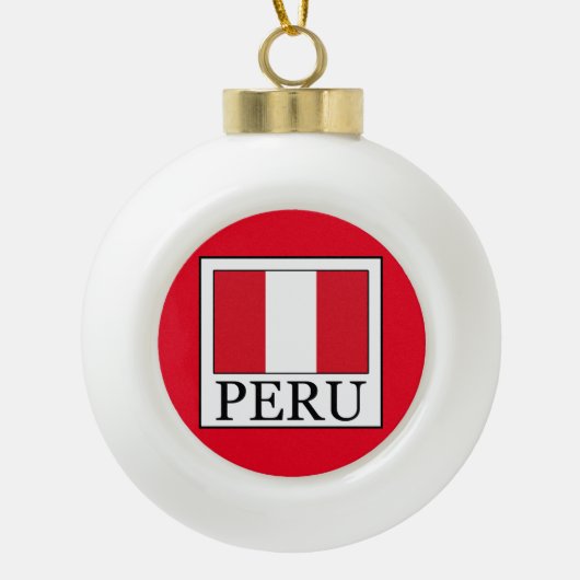 Peru Keramische Bal Ornament (Voorkant)