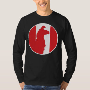 Peru Llama Alpaca Peruaanse nationale dierenvlag T-shirt