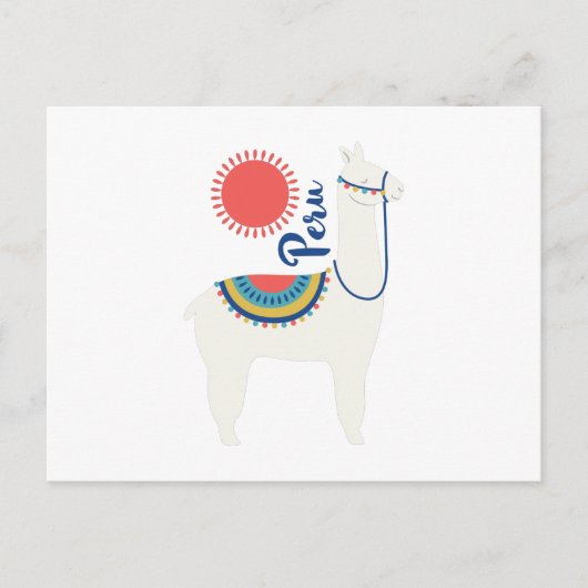 Peru Llama Briefkaart (Voorkant)