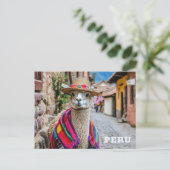 Peru Llama Briefkaart (Staand voorkant)