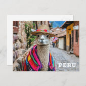 Peru Llama Briefkaart (Voorkant / Achterkant)