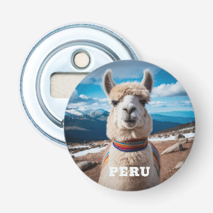 Peru Llama Button Flesopener