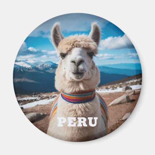 Peru Llama Magneet (Voorkant)