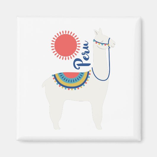 Peru Llama Magneet (Voorkant)