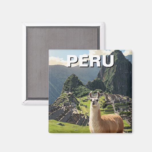 Peru Llama Magneet (Voorkant / Achterkant)