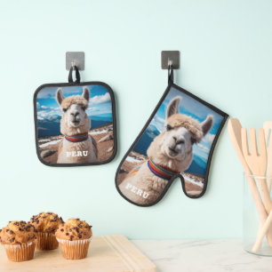 Peru Llama Ovenwant & Pannenlap Set