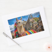 Peru Llama Rechthoekige Sticker (Envelop)