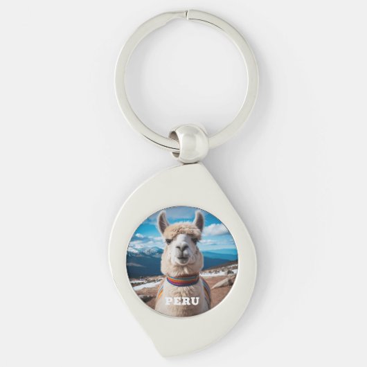 Peru Llama Sleutelhanger (Voorkant)