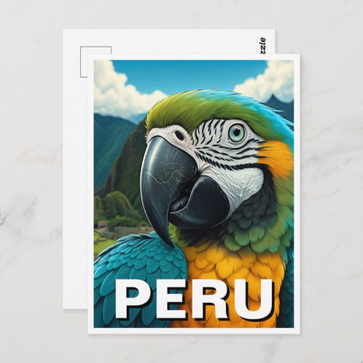 Peru Macaw Briefkaart (Voorkant / Achterkant)