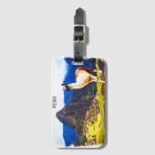 Peru Machu Picchu Alpaca Bagagelabel (Voorkant (verticaal))
