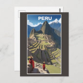 Peru Machu Picchu Briefkaart (Voorkant / Achterkant)