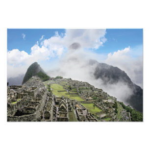 Peru, Machu Picchu, de oude verloren stad 4 Foto Afdruk