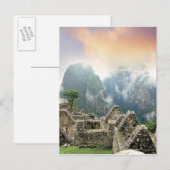 Peru, Machu Picchu, de oude verloren stad Briefkaart (Voorkant / Achterkant)