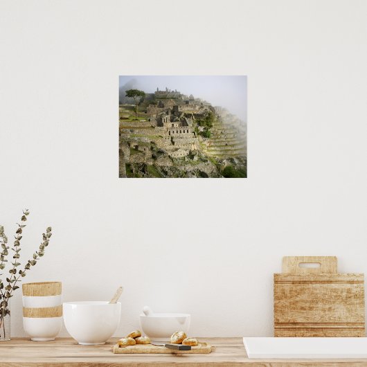 Peru, Machu Picchu. Het oude citadel van Machu Poster (Keuken)