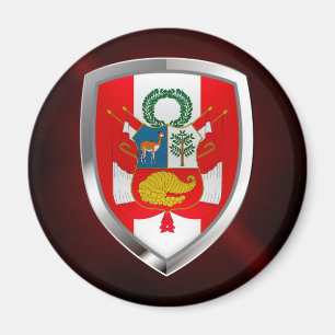 Peru Metallic Emblem Magneet
