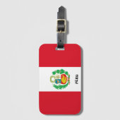 Peru National Flag Patriotic Bagagelabel (Voorkant (verticaal))