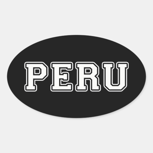 Peru Ovale Sticker (Voorkant)