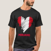 Peru Perãº Peruaanse vlag Trots Peruano Peruana He T-shirt (Voorkant)