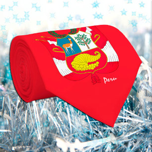 Peru & Peruaanse vlag, mode embleem Stropdas