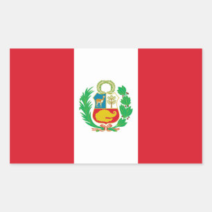 Peru/Peruaanse vlag Rechthoekige Sticker