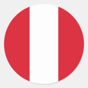 Peru (Peruaanse) vlag Ronde Sticker