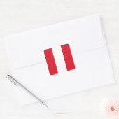 Peru (Peruaanse) vlag Vierkante Sticker (Envelop)
