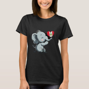 Peru Peruviaanse wortels Mooie Olifant Hart Peruvi T-shirt