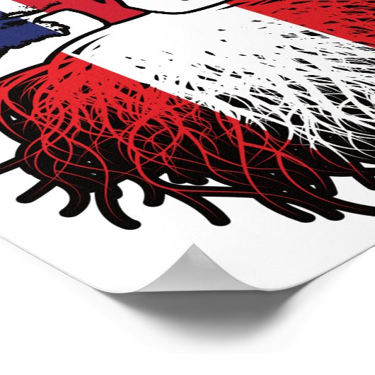 Peru Peruvian British Tree Roots Flag Poster (Hoek)