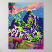 Peru Print Peru Illustration Machu Picchu Travel (Voorkant)