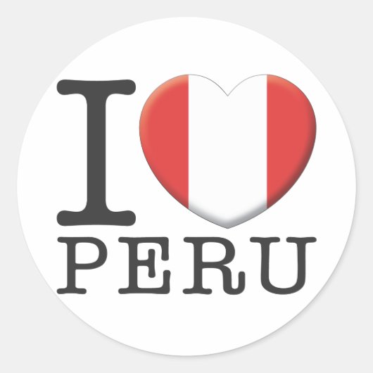 Peru Ronde Sticker (Voorkant)