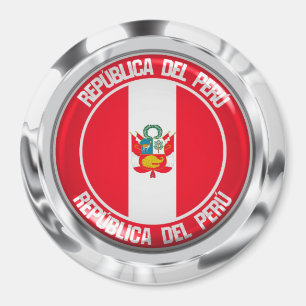 Peru Round Emblem Magneet