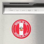 Peru Round Emblem Magneet (Insitu (Vaatwasser))