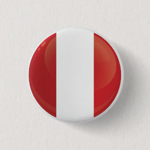 Peru Round Icon-vlag Ronde Button 3,2 Cm