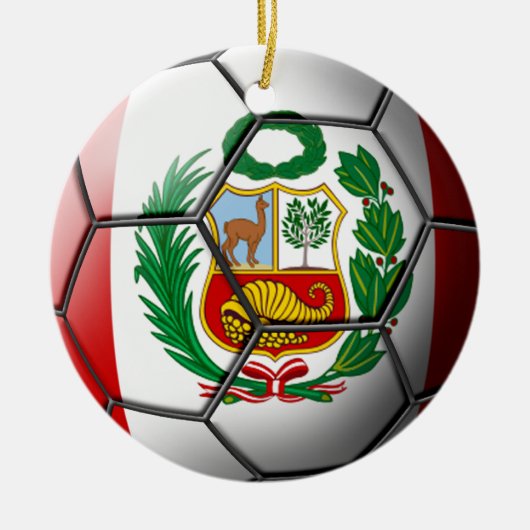 Peru Soccer Ornament (Voorkant)
